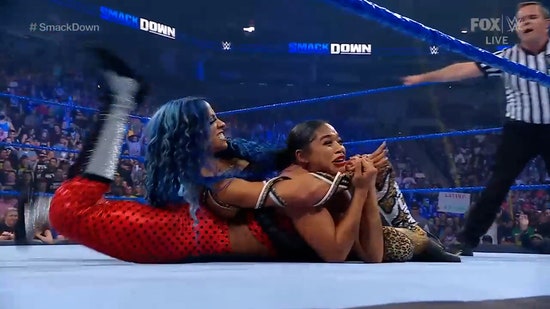 Sasha Banks turns on Bianca Belair after tag team victory